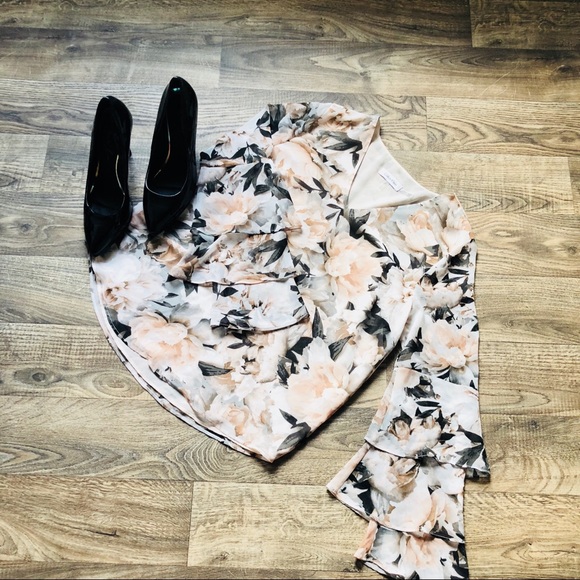 Calvin Klein Rose Print long Sleeve Blouse - Picture 4 of 8